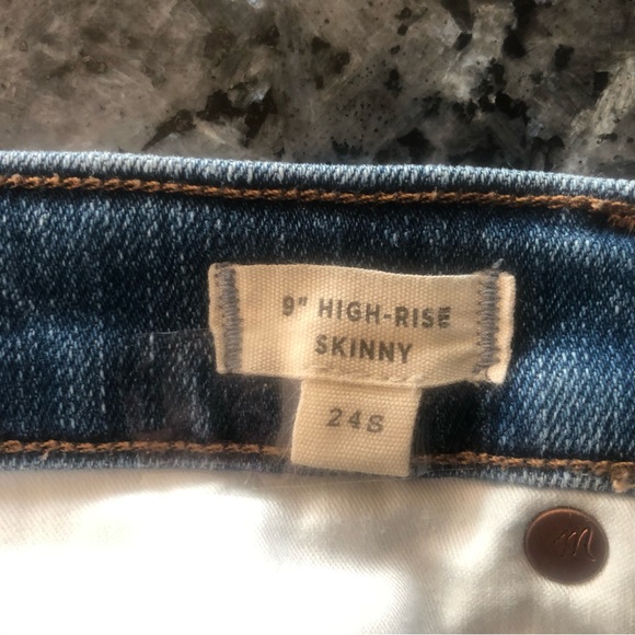 MADEWELL 9” High-Rise Skinny Jean, Destructured-Hem Edition - Picture 7 of 14